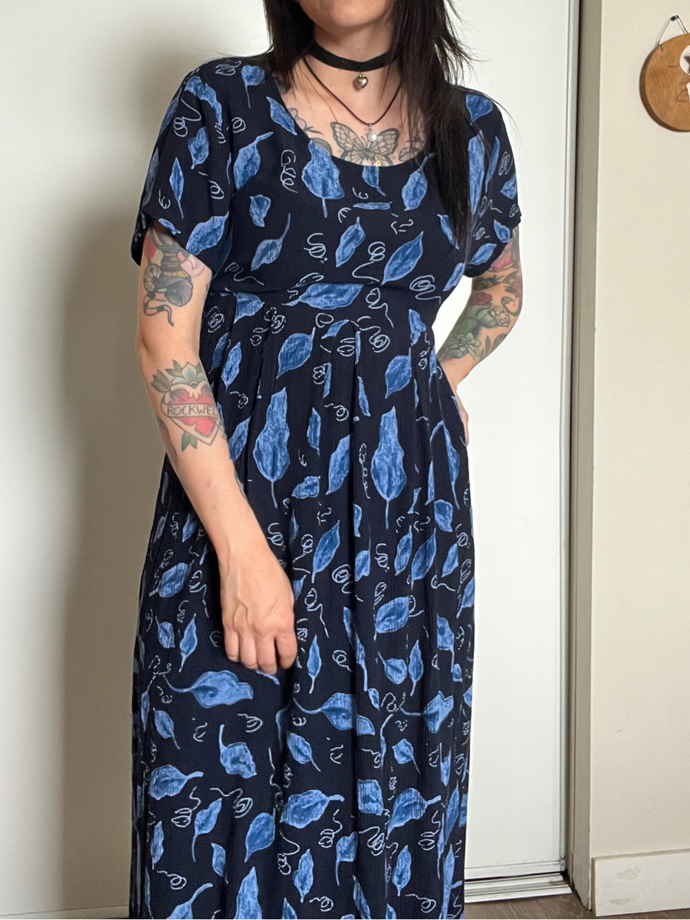 Vintage whimsigoth flowy dress | practical magic witchy cottagecore - Picture 7 of 7